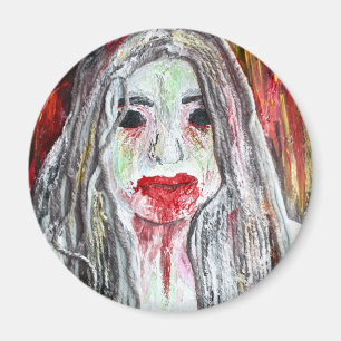 Zombieflickamagnet Magnet