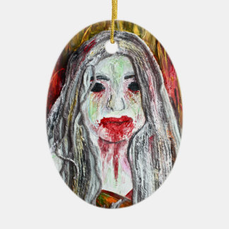 Zombieflickaprydnad Julgransprydnad Keramik