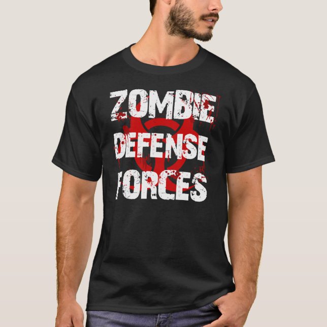 ZOMBIEFÖRSVARSTYRKOR TEE SHIRT (Framsida)