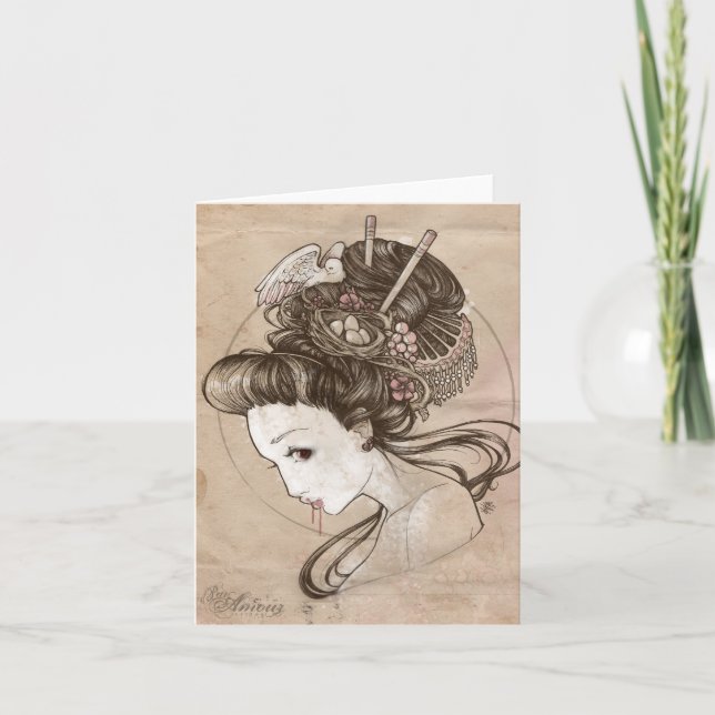 ZombieGeisha Notecard Kort (Framsida)
