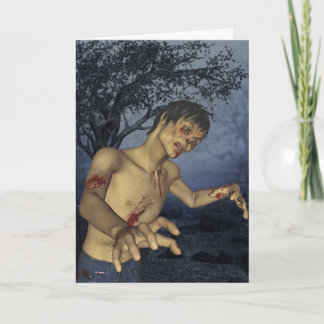 Zombiegrattis på födelsedagenkort kort