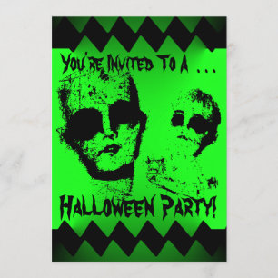 Zombiehalloween festinbjudan inbjudningar