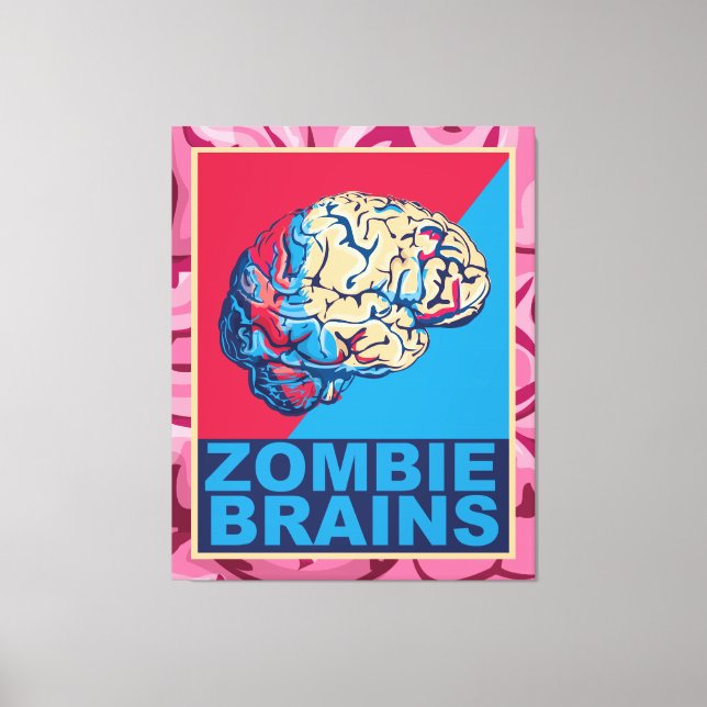 Zombiehjärna Canvastryck (Framsida)