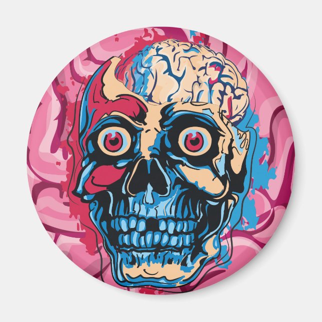 Zombiehjärna Magnet (Framsidan)