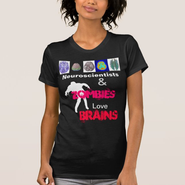 Zombiehjärnkvinna utslagsplats t-shirt (Framsida)