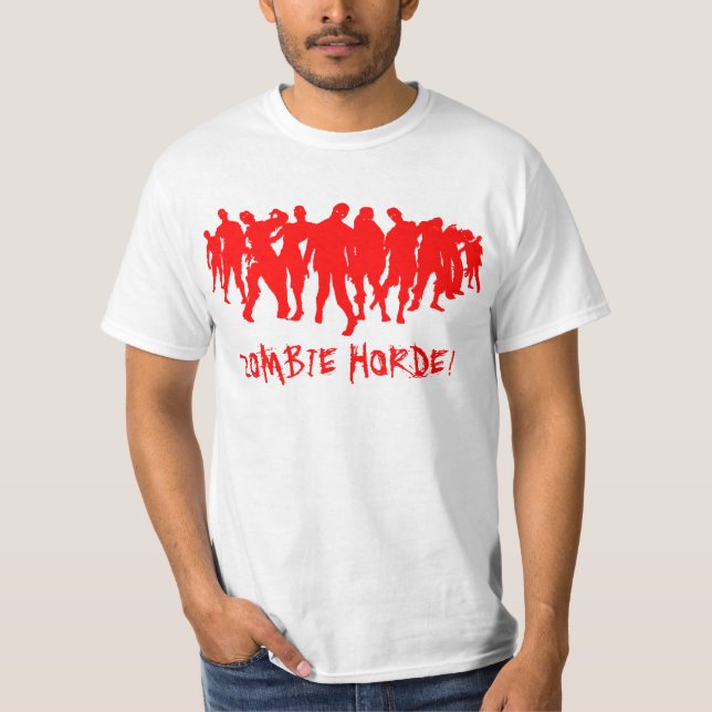 ZOMBIEHORD! - rött T Shirt (Framsida)