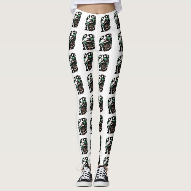 Zombiehuvud Leggings (Framsida)