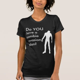 Zombieinvasion planerar tee shirt
