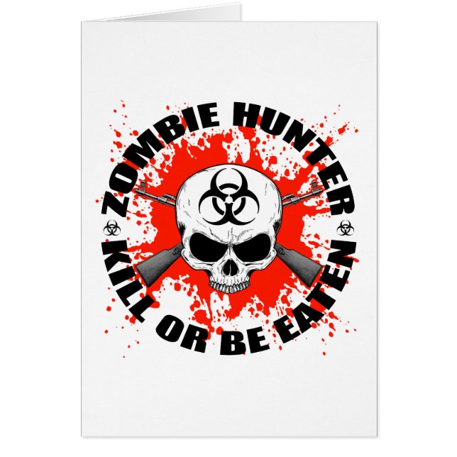 Zombiejägare 1 hälsningskort (Framsidan)