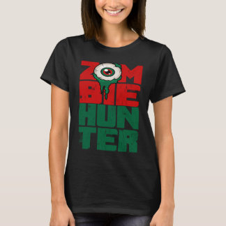 Zombiejägare Halloween Söt med ett öga som jagar T Shirt