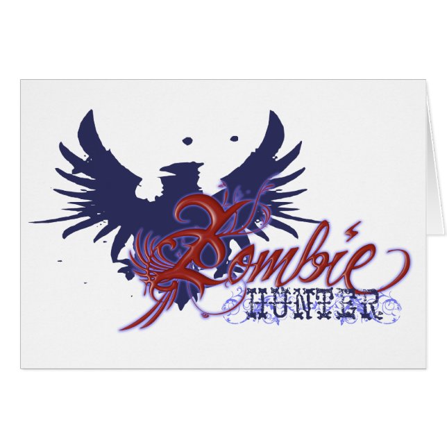 Zombiejägare Hälsningskort (Framsidan Horizontal)
