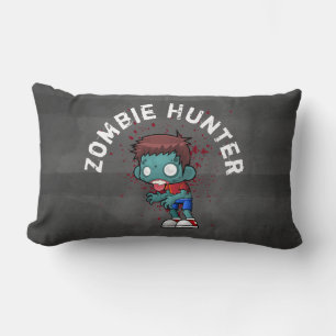 Zombiejägare med blodstänk kusligt cool lumbarkudde