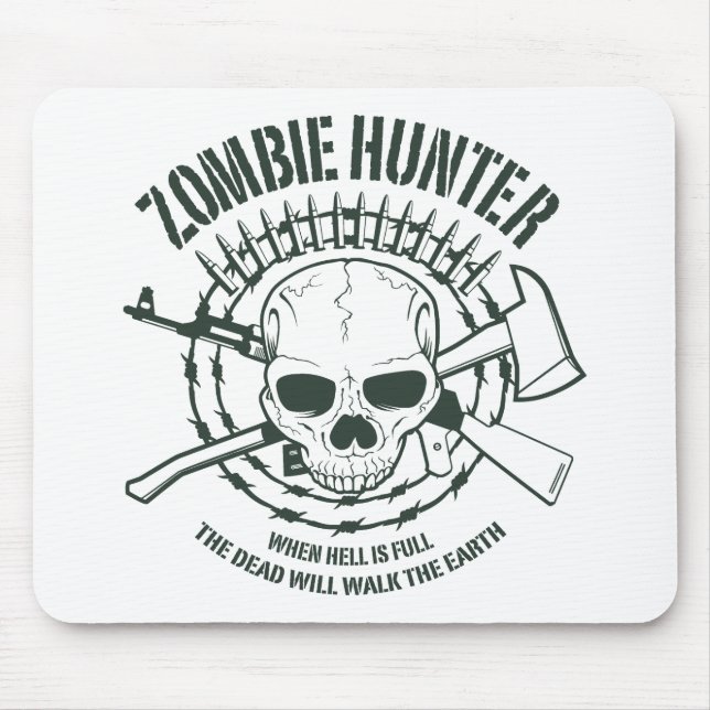 Zombiejägare Mousepad Musmatta (Framsidan)