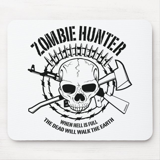 Zombiejägare Mousepad Musmatta (Framsidan)