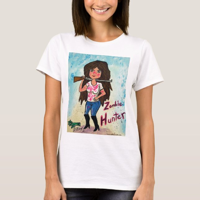 Zombiejägareskjorta T-shirt (Framsida)