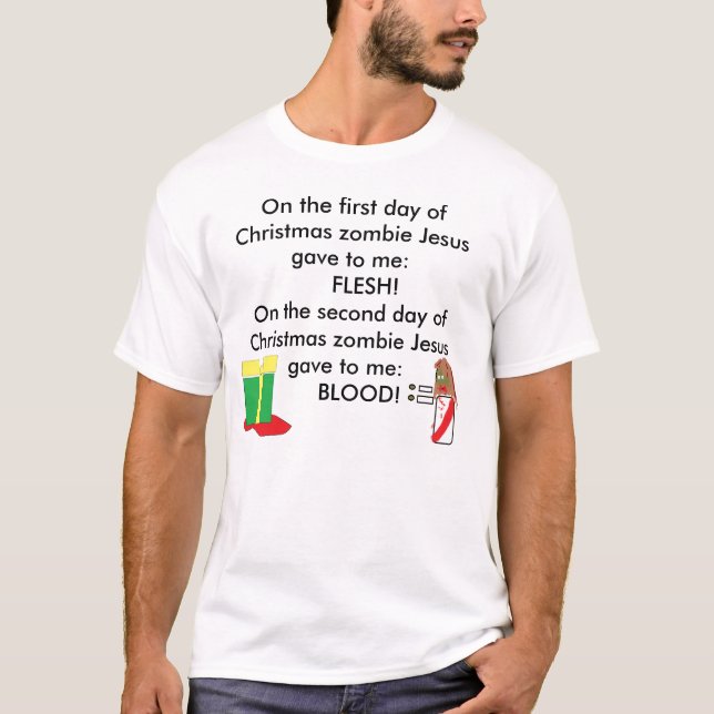 ZombieJesus jul T Shirt (Framsida)