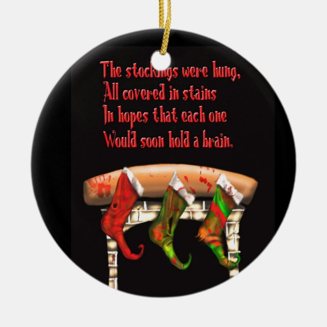 zombiejul julgransprydnad keramik (Framsidan)