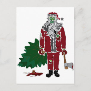 Zombiejultomten Helg Vykort