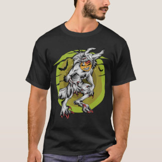 Zombiekanin Halloween kuslig skrämmande läskig skr T Shirt