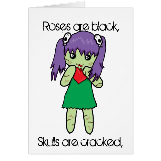 Zombiekärlek Hälsningskort (Framsidan)