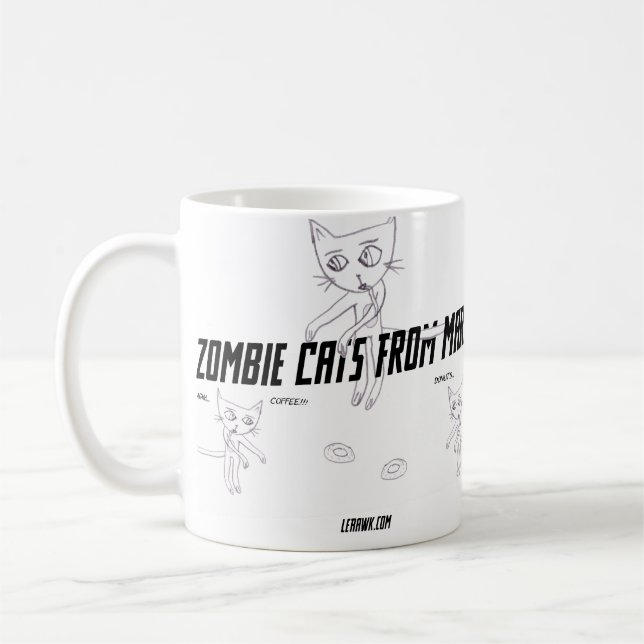 Zombiekatter från fördärvar #06 kaffemugg (Vänster)