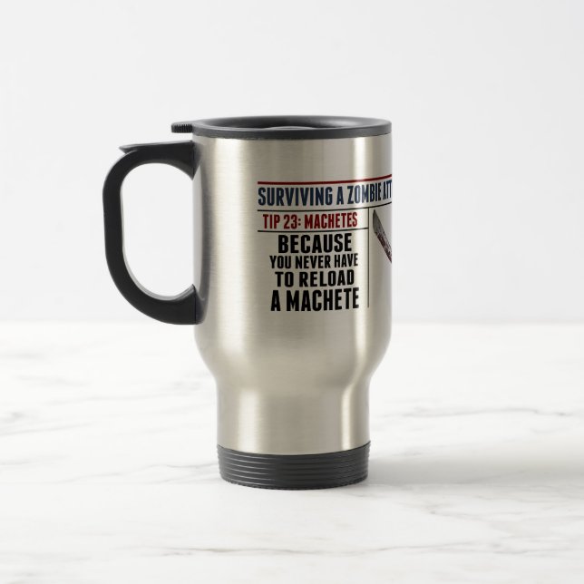 ZOMBIEMACHETETRAVEL MUG RESEMUGG (Vänster)