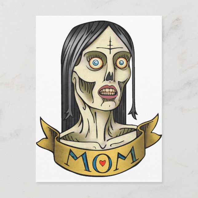 Zombiemamma Vykort (Framsida)