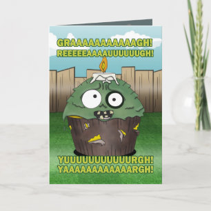 Zombiemuffinfödelsedag #1 kort