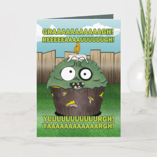 Zombiemuffinfödelsedag #1 kort