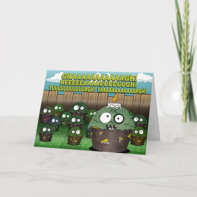 Zombiemuffinfödelsedag #2 kort (Framsida)