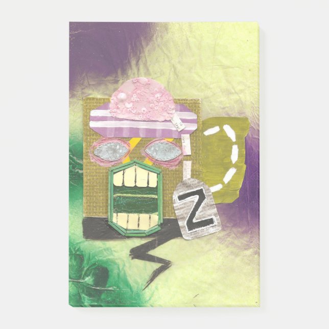 Zombiemugg som Posta-Det noterar Post-it Block (Framsida)