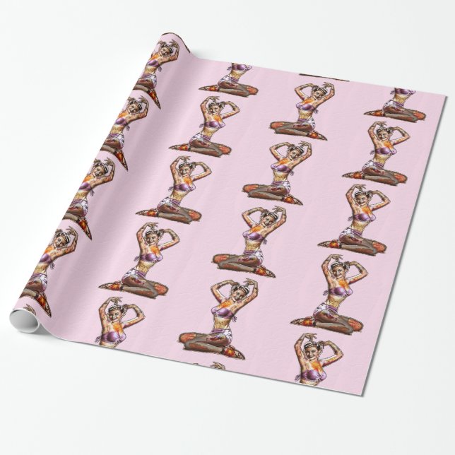 Zombien klämmer fast upp presentpapper (Utrullad)