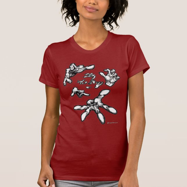 Zombien räcker damer T-tröja Tee Shirt (Framsida)