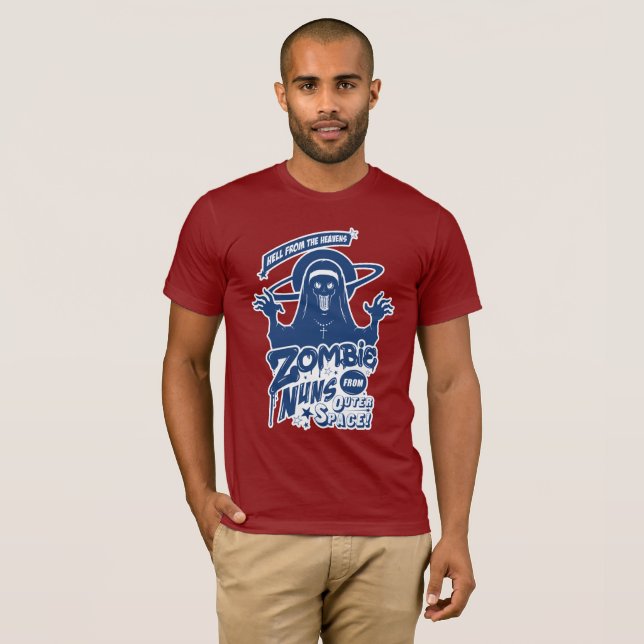 Zombienunnor från rymden tee (Hel framsida)