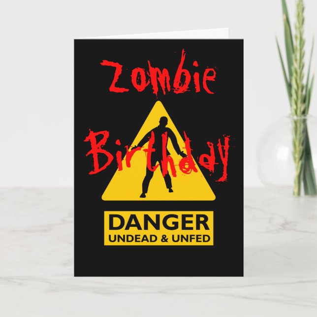 Zombieodöda och Unfed födelsedag Kort (Framsida)
