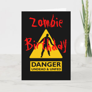 Zombieodöda och Unfed födelsedag Kort