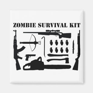 Zombieöverlevnadsats Magnet