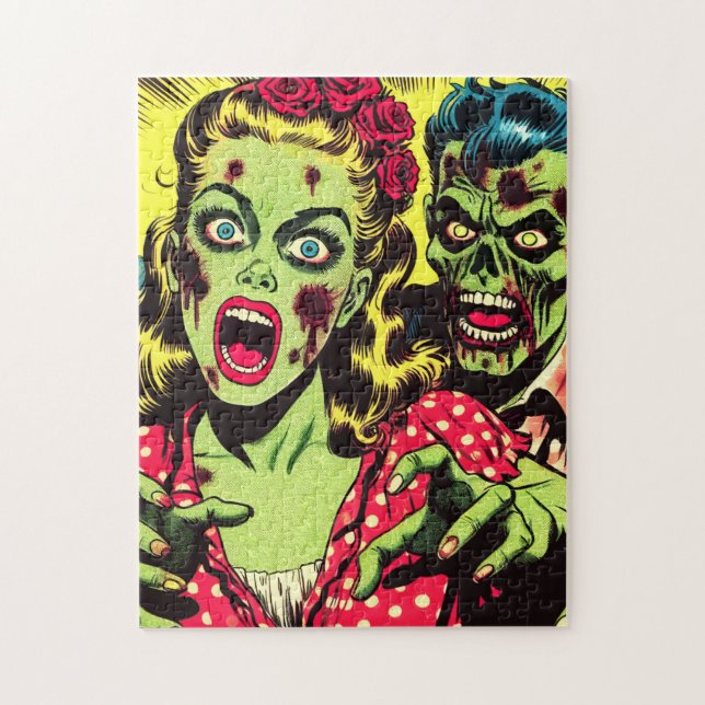 Zombiepar Retroserier Pussel (Vertikal)