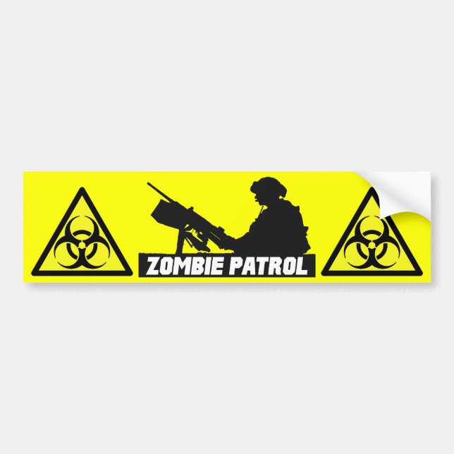 Zombiepatrull - på vapenbildekalet bildekal (Framsidan)
