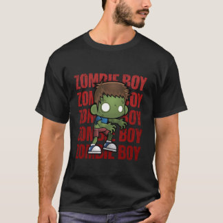 Zombiepojken Söt Behaglig Kawaii Halloween Zombies T Shirt
