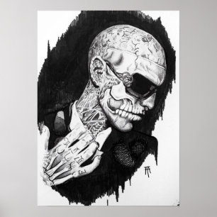Zombiepojkeporträtt Poster