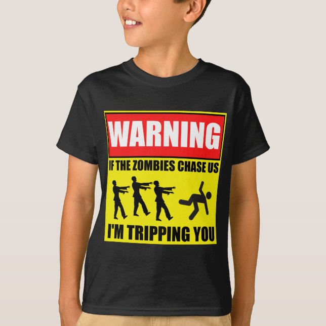 Zombieresa som varnar Sign.png Tee (Framsida)