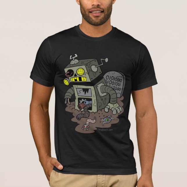 Zombierobotskjorta T-shirt (Framsida)