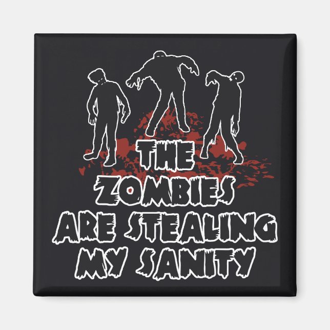 Zombies anpassningsbar färg magnet (Framsidan)