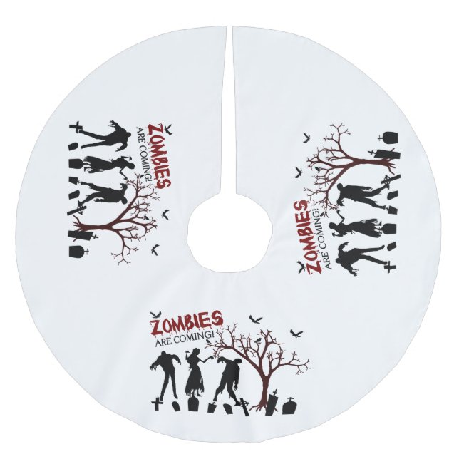 Zombies är kommande julgransmatta borstad polyester (Framsidan)