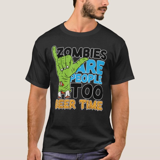 Zombies är människor som är äldre än Zombie Hall T Shirt (Framsida)