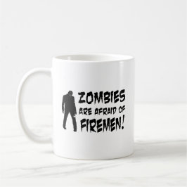 Zombies är rädda av brandmangåvor kaffemugg