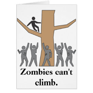 Zombies är ruttna klättrare! hälsningskort