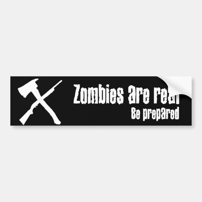 Zombies är verkliga bildekal (Framsidan)