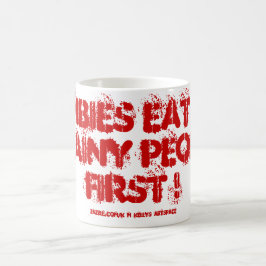 ZOMBIES ÄT BRAINY FOLK FÖRST! KAFFEMUGG